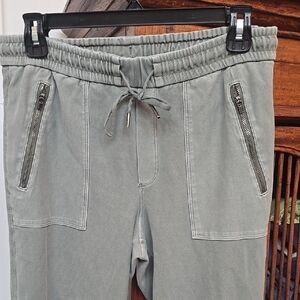 Athleta Gray and Green Joggers with Relaxed Fit